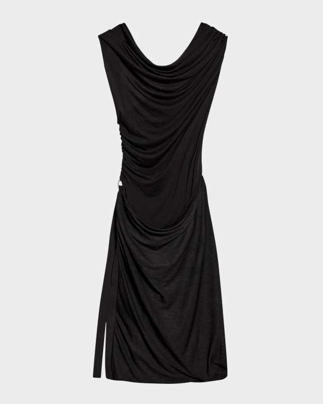 Sleeveless Draped Jersey Dress